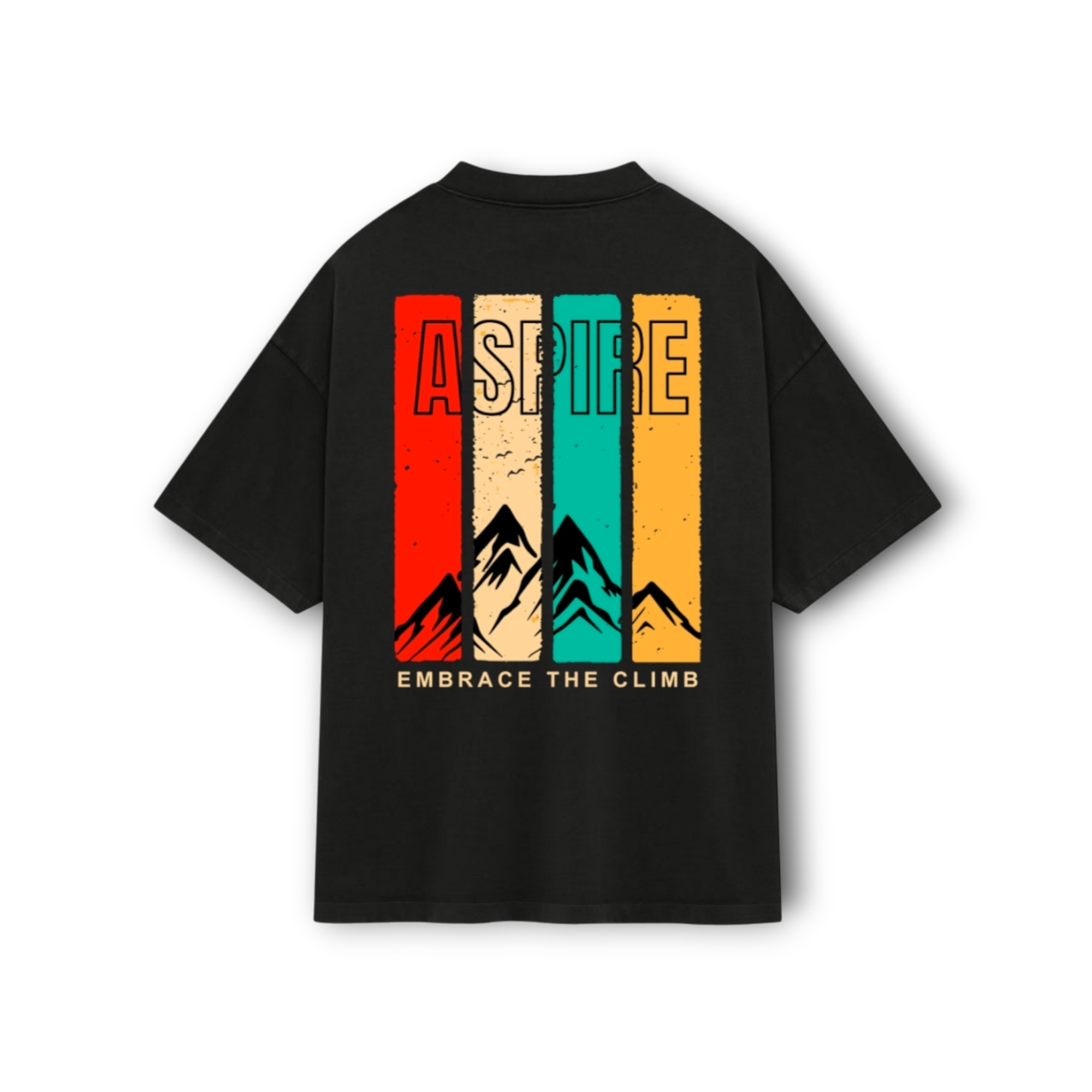 ASPIRE DROP SHOULDER TEE- BLACK