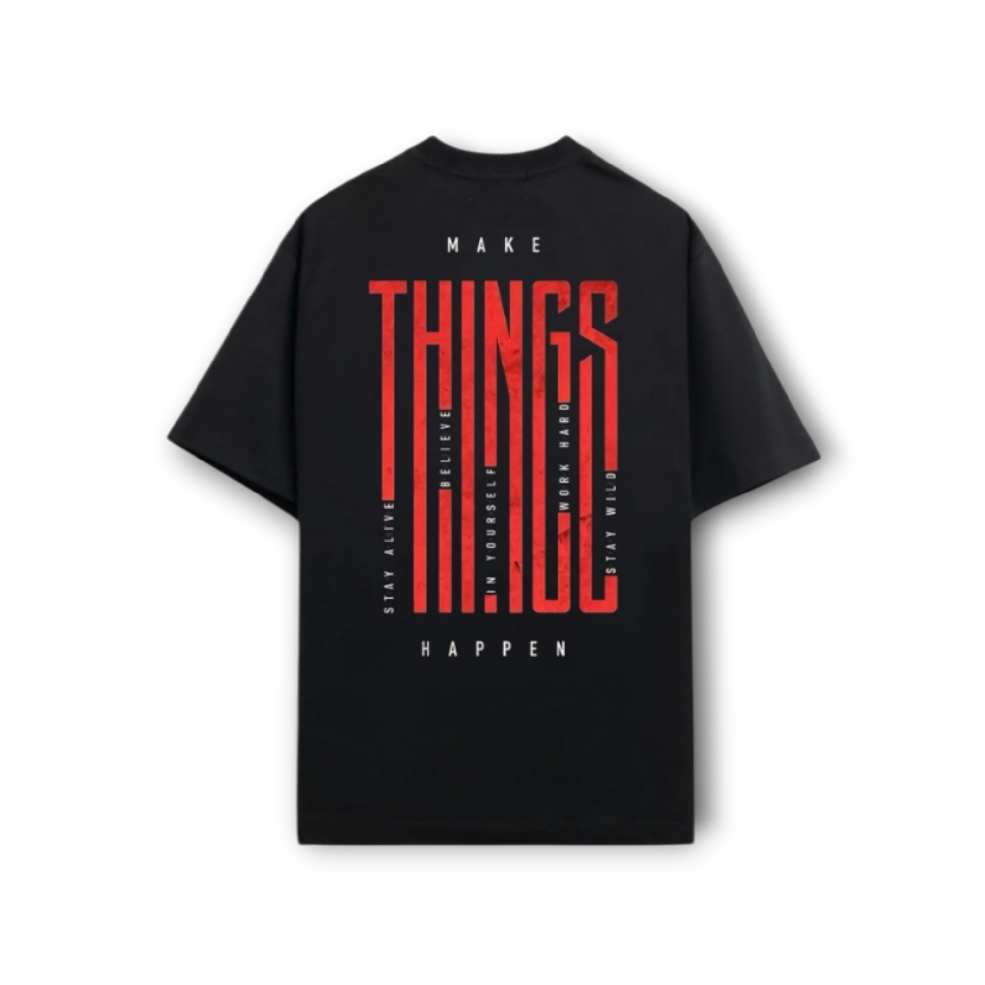UNISEX RELAX FIT GRAPHIC TEE - BLACK