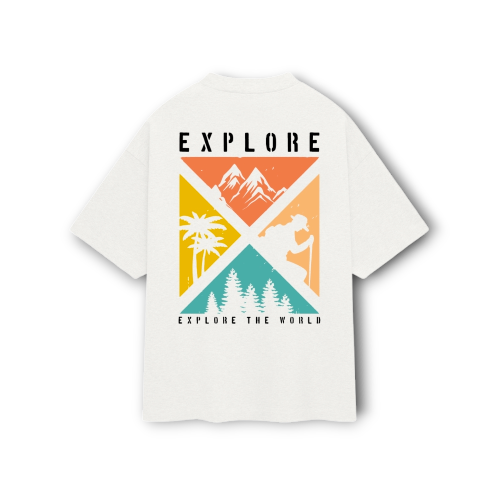 ASPIRE DROP SHOULDER TEE- WHITE
