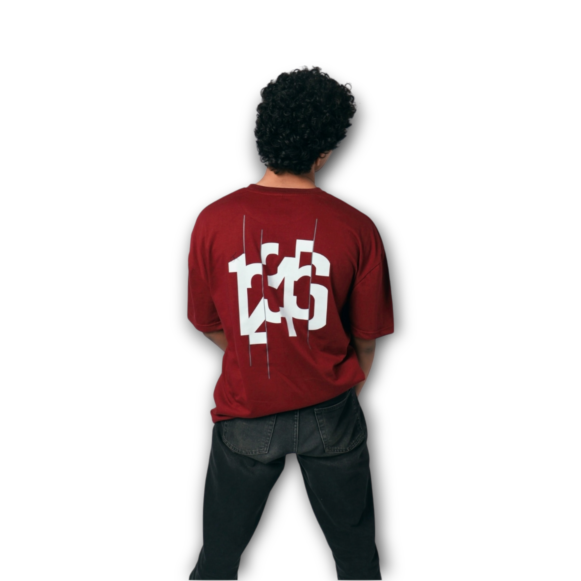 DROP SHOULDER GRAPHIC TEE - Red