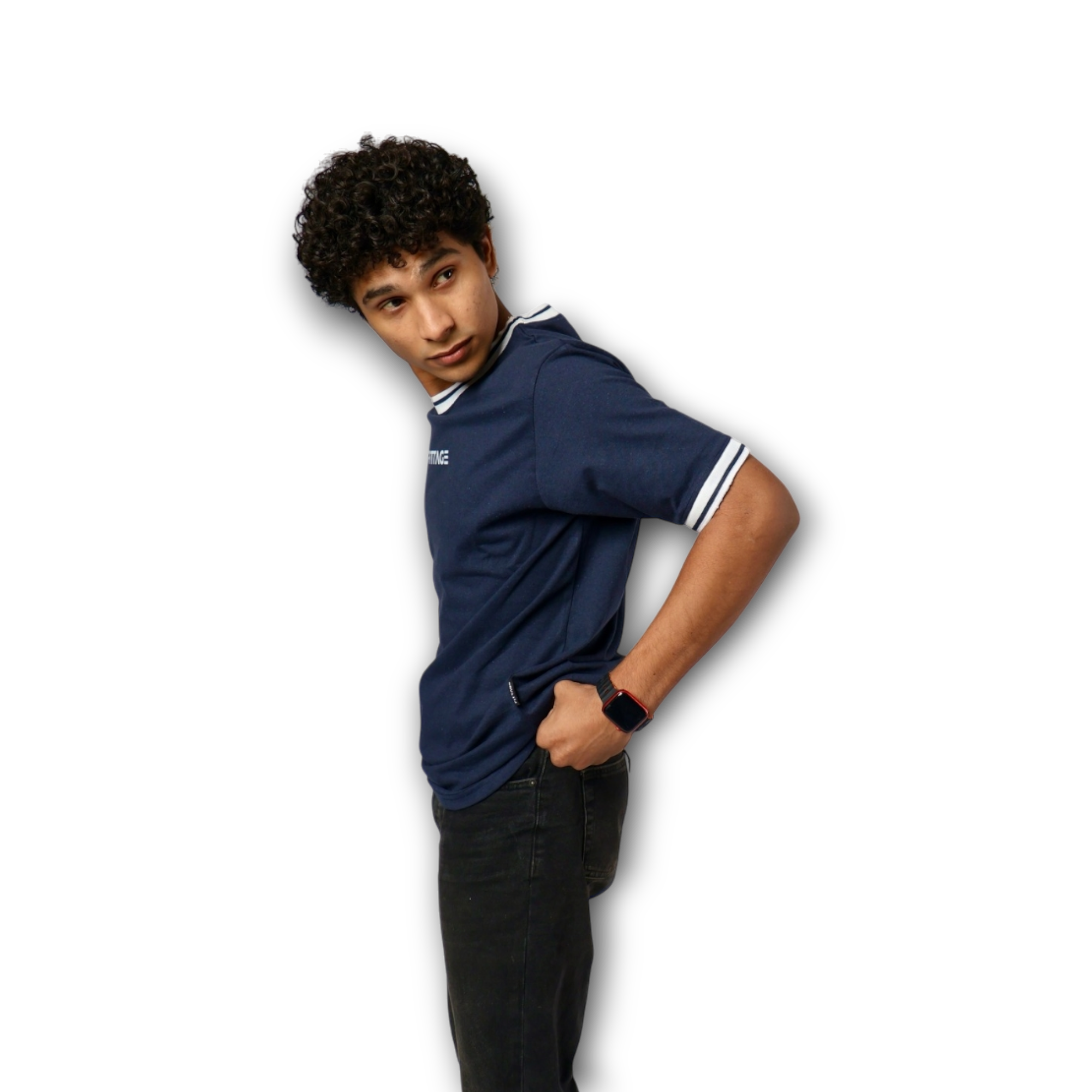 RELAX FIT NAVY BLUE TEE