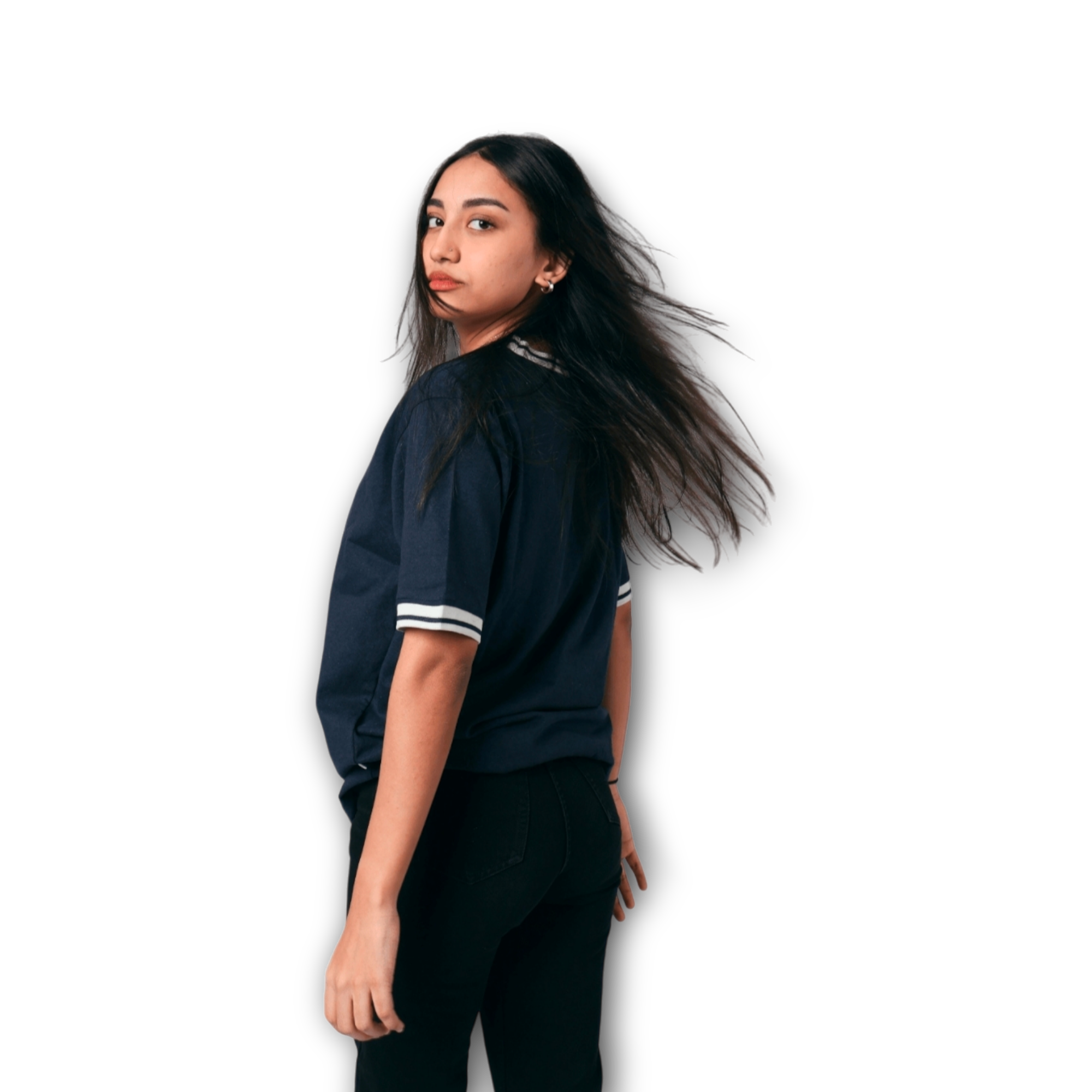 RELAX FIT NAVY BLUE TEE