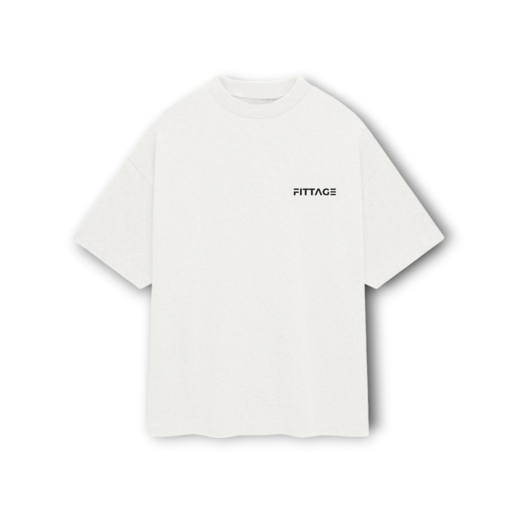 ASPIRE DROP SHOULDER TEE- WHITE
