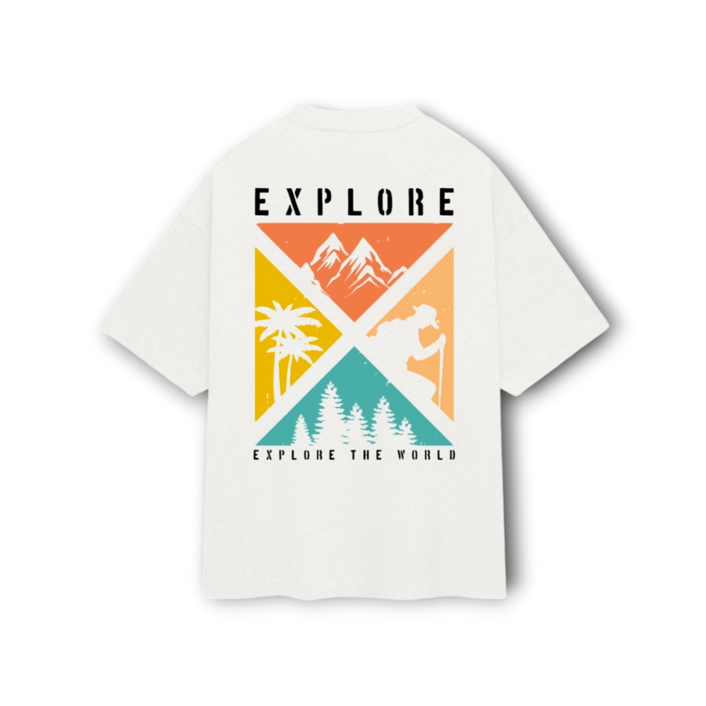 ASPIRE DROP SHOULDER TEE- WHITE