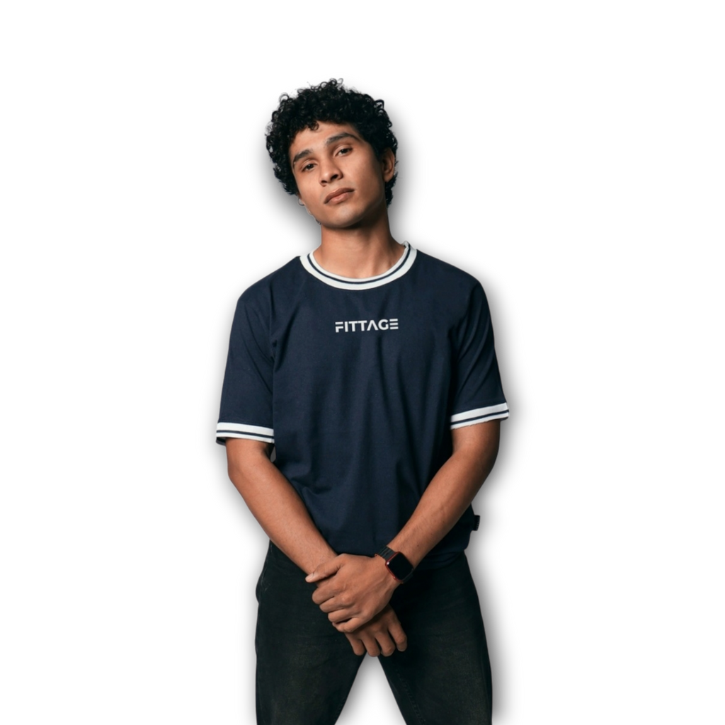 RELAX FIT NAVY BLUE TEE