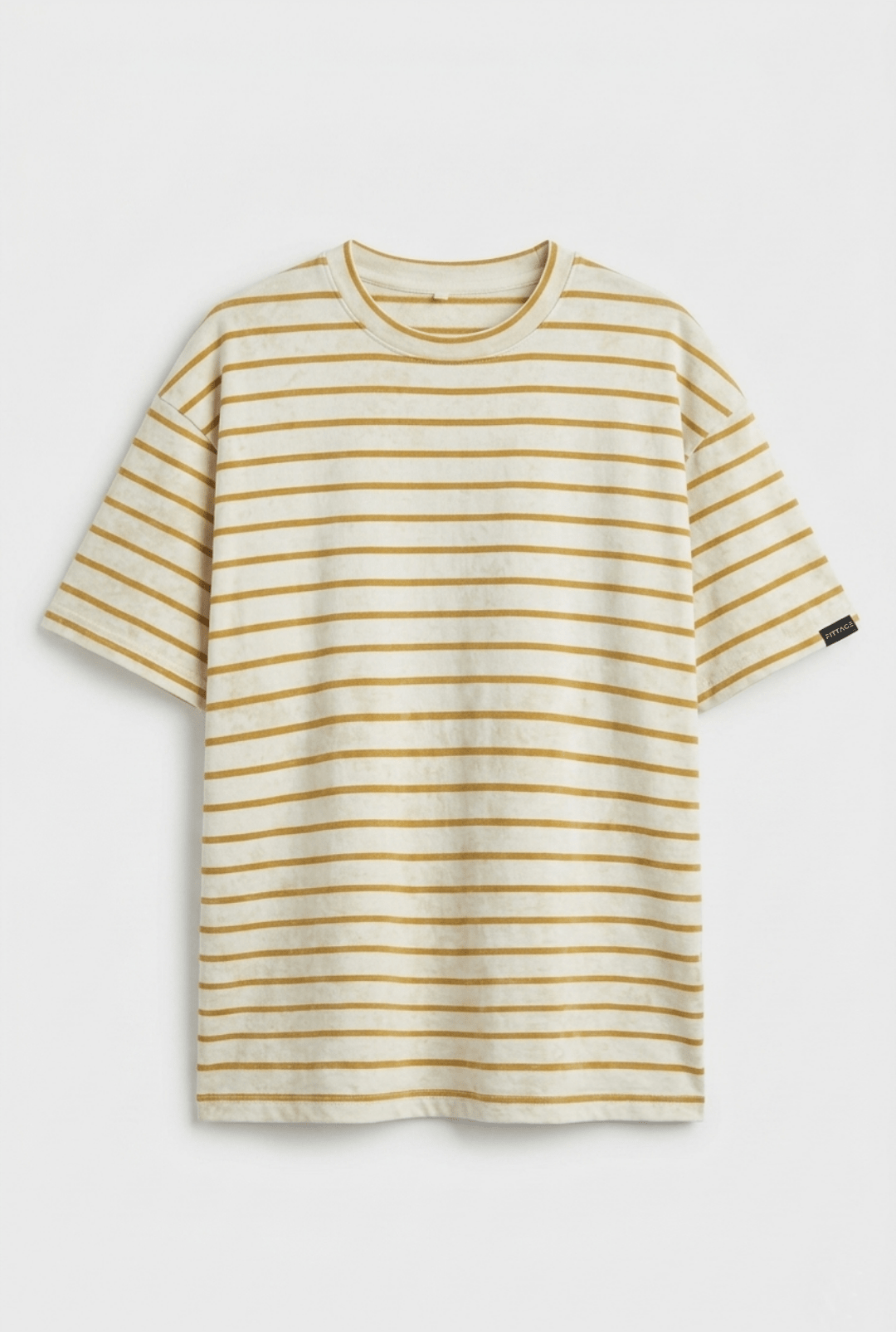 Beyond Unisex Striped Tee - Beige - Fittage