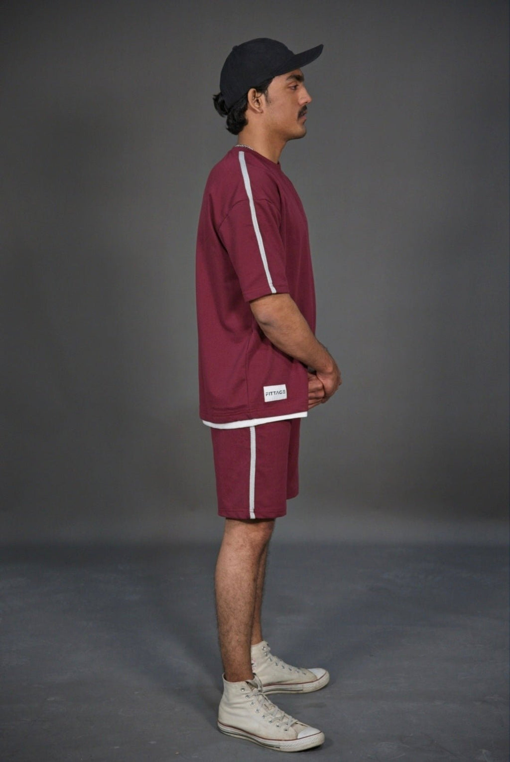 Beyond Unisex Vector T-Shirt - Maroon - Fittage