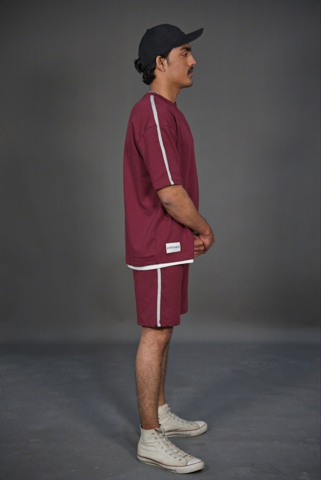 Beyond Unisex Vector T-Shirt - Maroon - Fittage