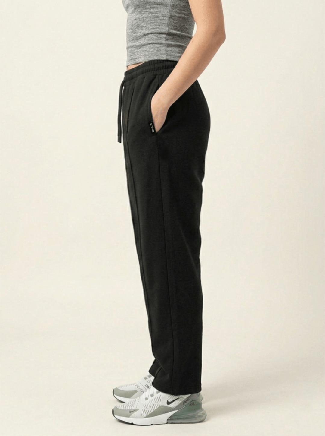 Unisex Black Zipper Trouser - Fittage