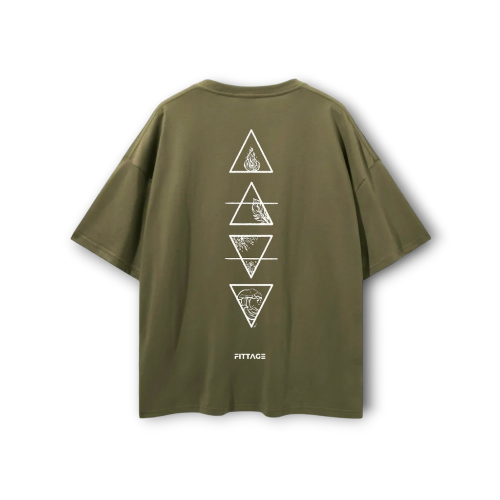 ESSENTIAL GRAPIC TEE- OLIVE
