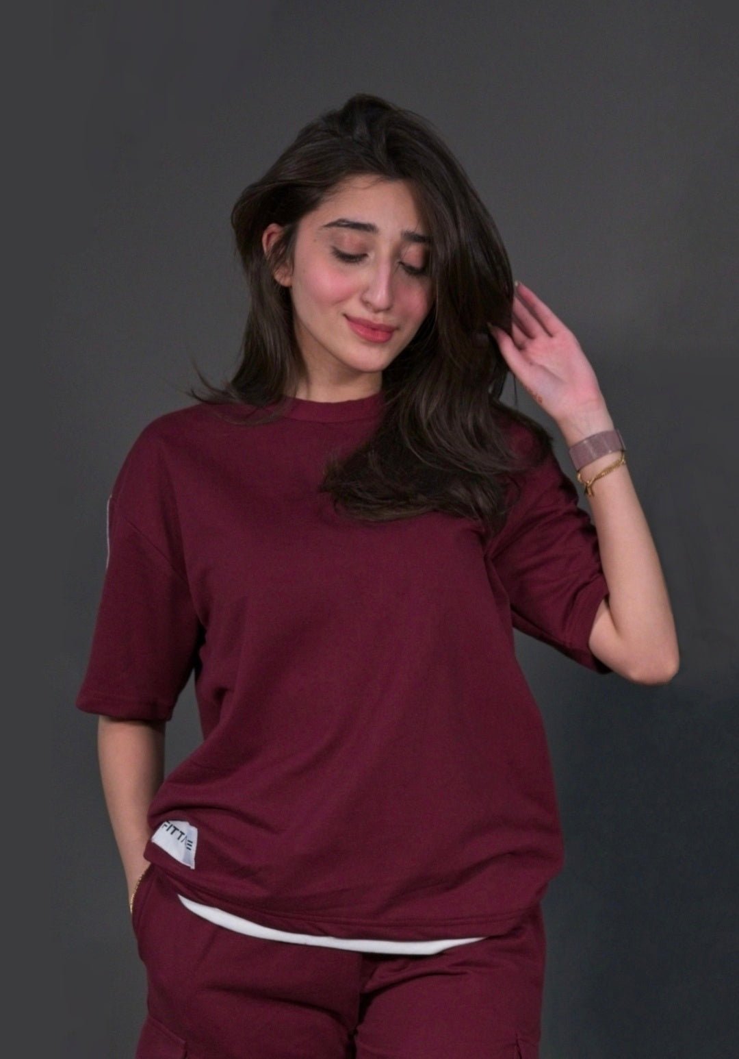 Beyond Unisex Vector T-Shirt - Maroon - Fittage