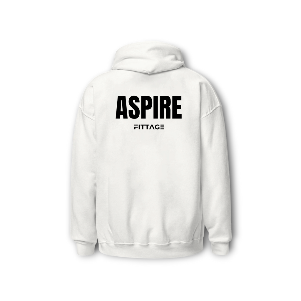 ASPIRE ESSENTIAL UNISEX WHITE HOODIE