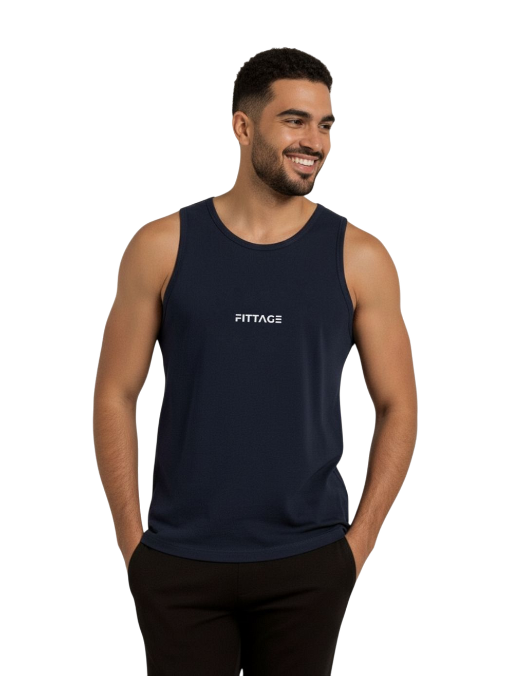 Navy Blue Origin Tank Top