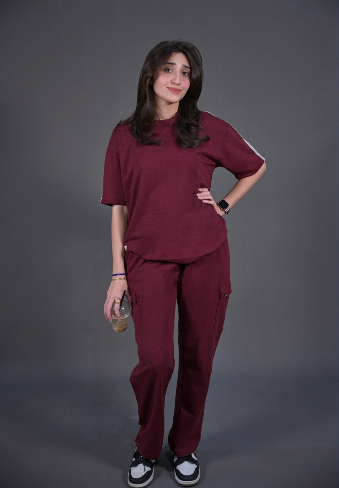 Beyond Unisex Vector T-Shirt - Maroon - Fittage