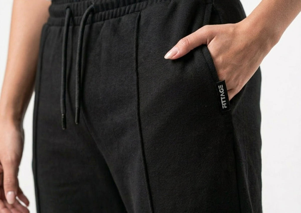 Unisex Black Zipper Trouser - Fittage