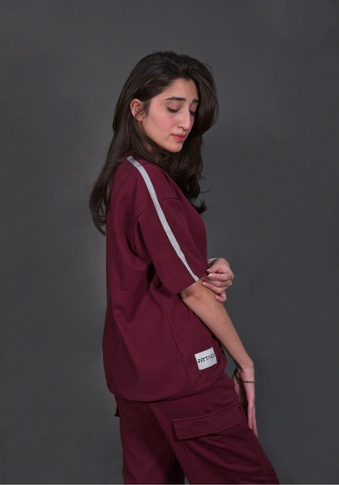 Beyond Unisex Vector T-Shirt - Maroon - Fittage